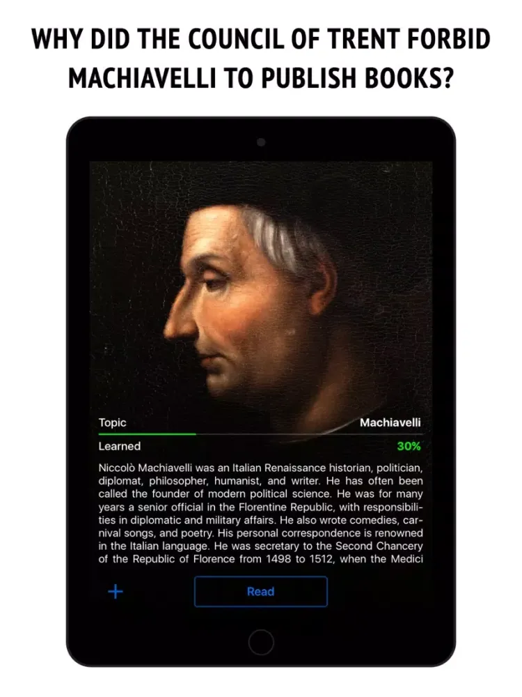 Capturas de pantalla de Machiavelli - interactive biography iPad 