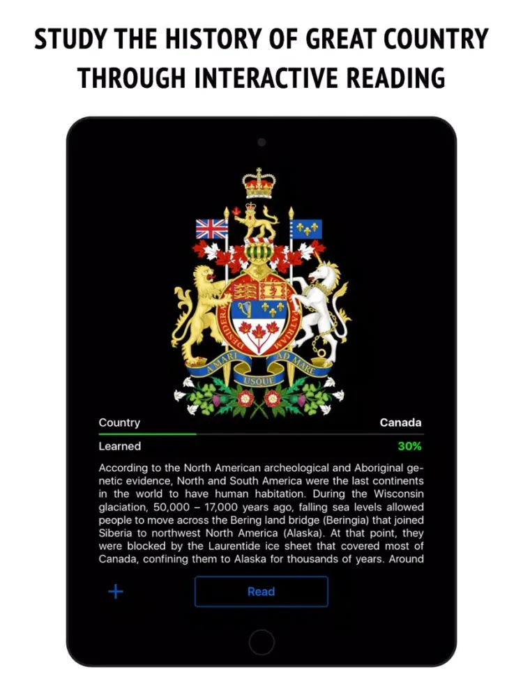 Zrzuty ekranu Canada - the country's history iPad 