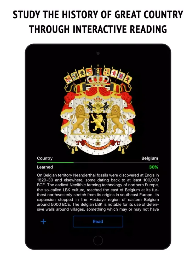 Capturas de tela do Belgium - the country's history iPad 