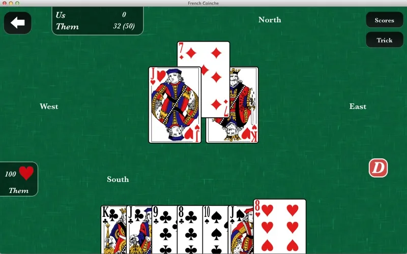 ภาพหน้าจอของ French Coinche / Belote Contree