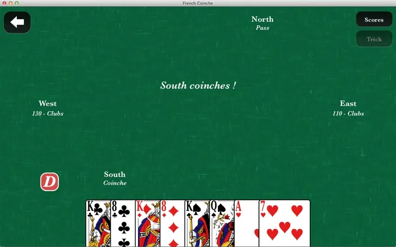 ภาพหน้าจอของ French Coinche / Belote Contree