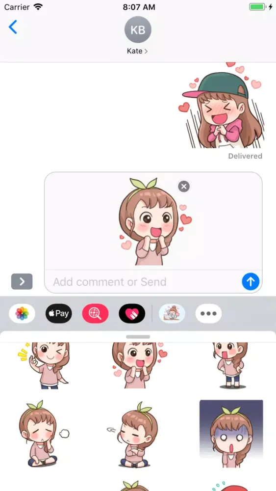 ภาพหน้าจอของ Fan Girl Stickers