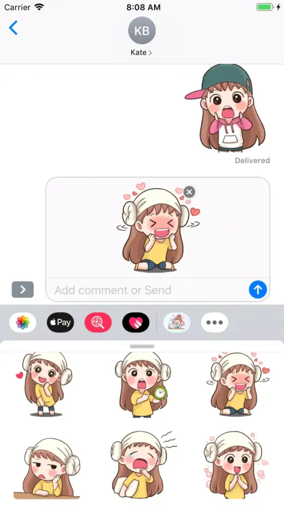 ภาพหน้าจอของ Fan Girl Stickers