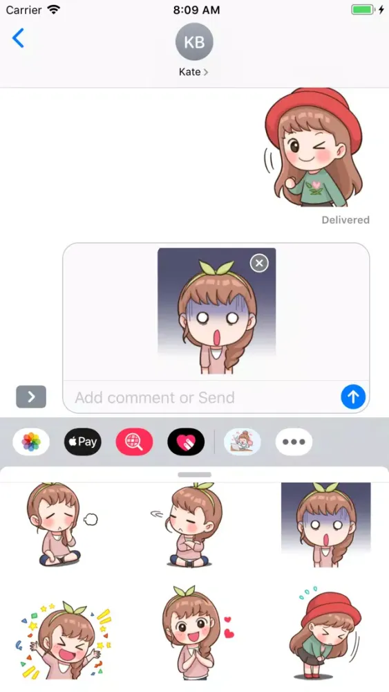 ภาพหน้าจอของ Fan Girl Stickers