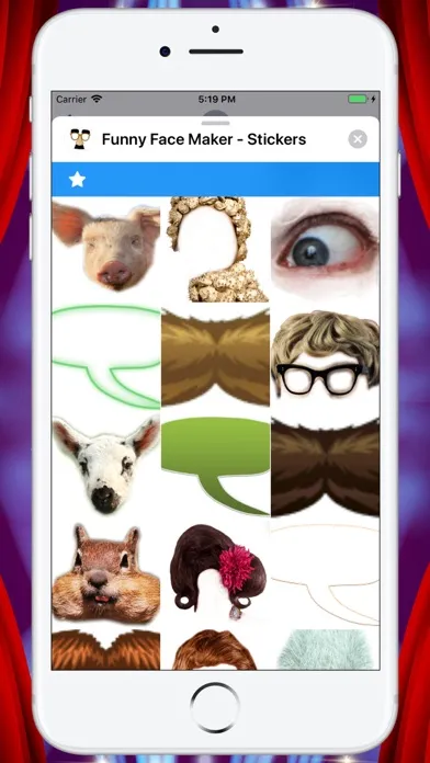 Ảnh chụp màn hình của Funny Face Maker - Stickers