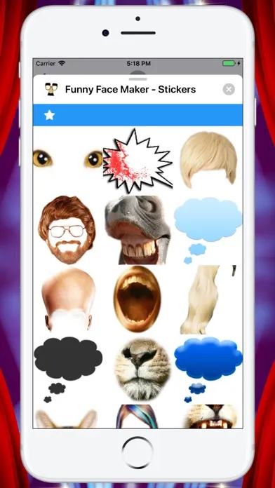 Ảnh chụp màn hình của Funny Face Maker - Stickers