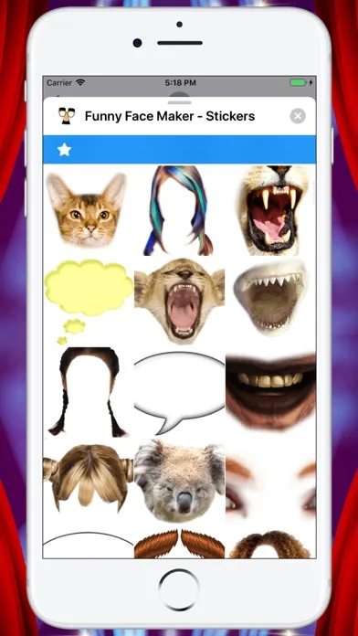 Ảnh chụp màn hình của Funny Face Maker - Stickers