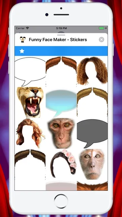 Ảnh chụp màn hình của Funny Face Maker - Stickers