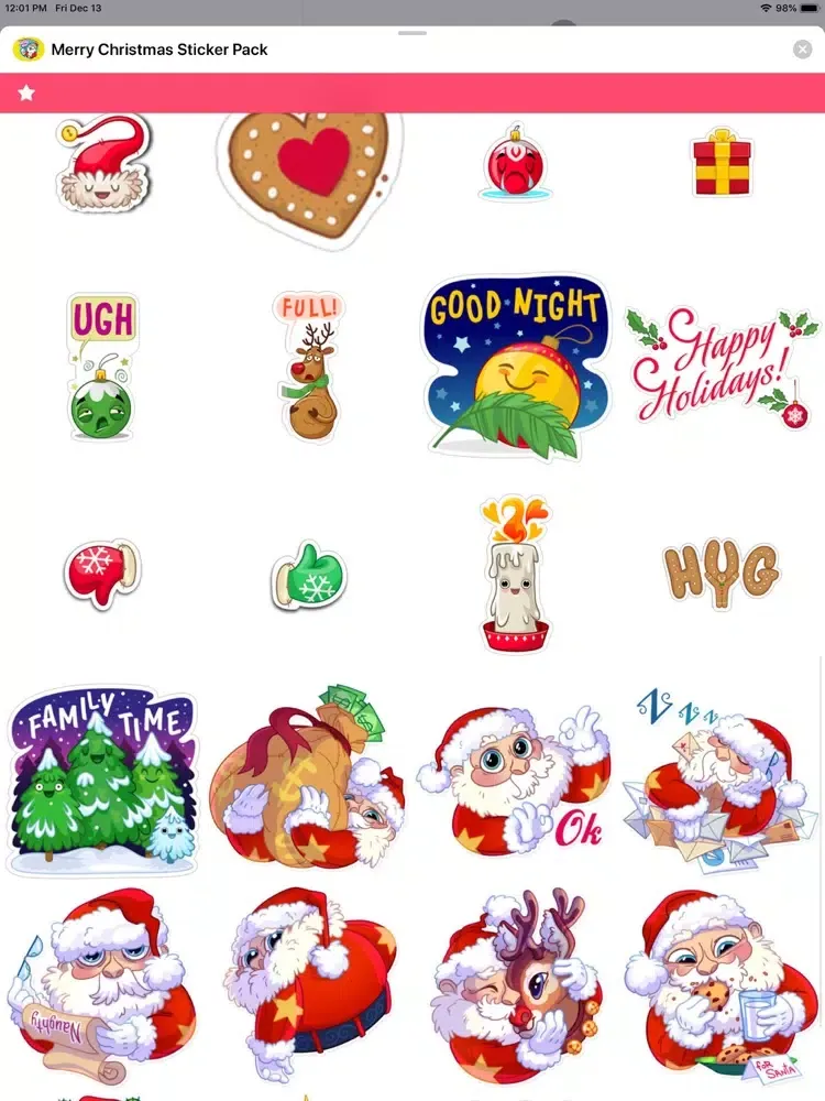 Скриншоты Merry Christmas Sticker Pack ! iPad 