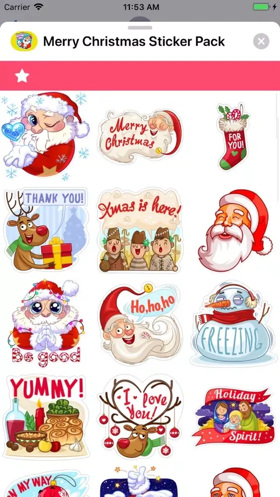 Скриншоты Merry Christmas Sticker Pack !