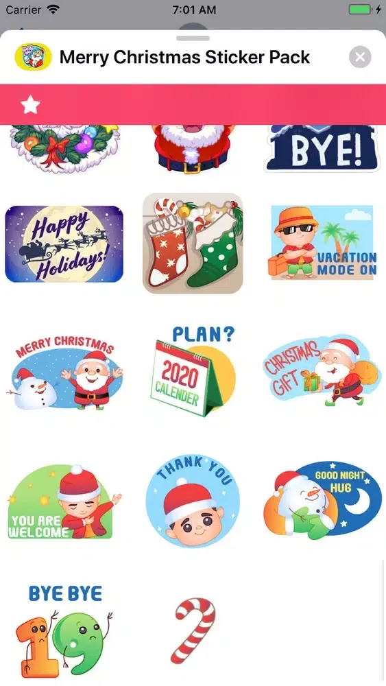 Скриншоты Merry Christmas Sticker Pack !