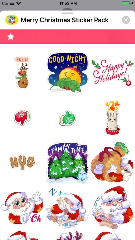 Скриншоты Merry Christmas Sticker Pack !