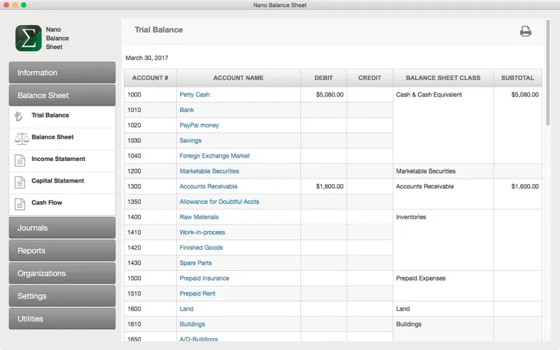 Скриншоты Nano Balance Sheet