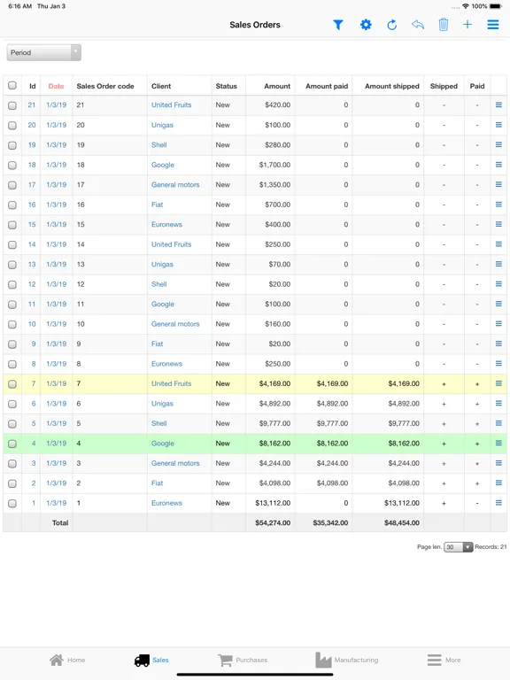 Tangkapan skrin Nano Enterprise Management iPad 