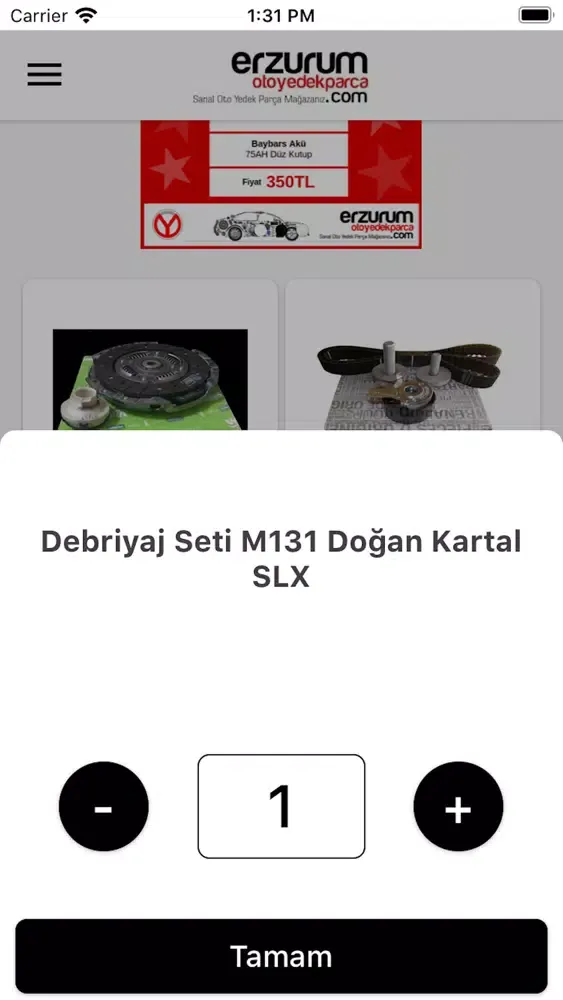 Tangkapan layar Erzurum Oto Yedek Parça