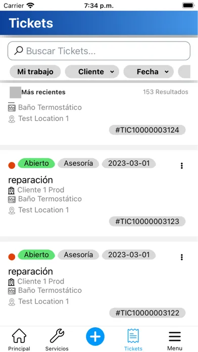 TINC CMMS ES Screenshots