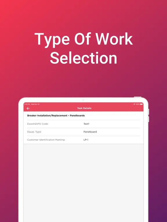 Tangkapan skrin e-WorkSAFE iPad 