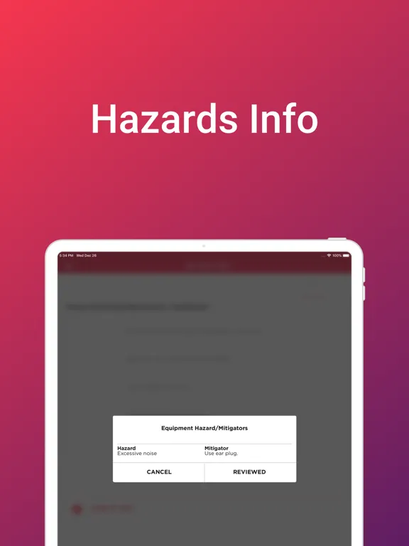 Tangkapan skrin e-WorkSAFE iPad 