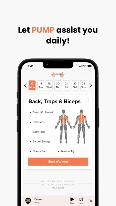 Pump Gym & Fitness Tracker App Screenshots