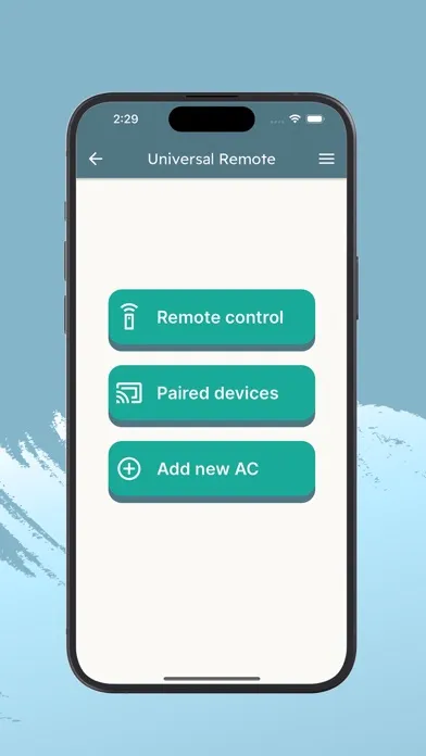 Universal remote for AC Screenshots
