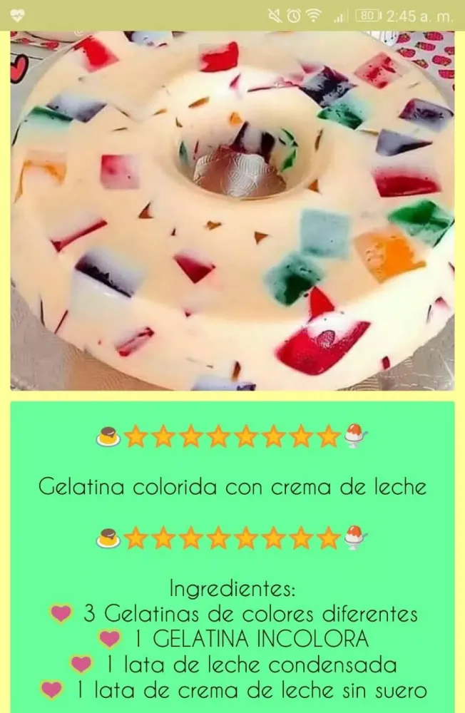 Recetas de Gelatinas应用截图