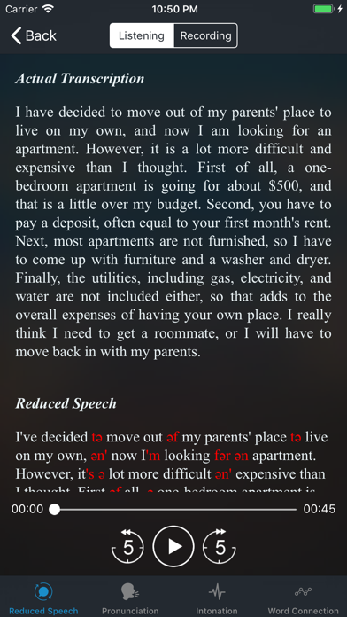 Captures d'écran de Accent Training