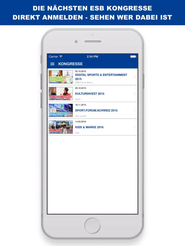 ESB Marketing Netzwerk iPad Screenshots
