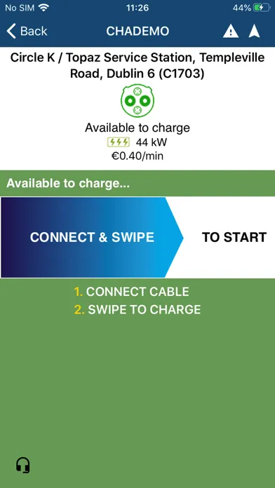 Ảnh chụp màn hình của ecar connect