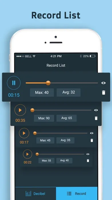 Zrzuty ekranu Sound Meter: db Level Measure