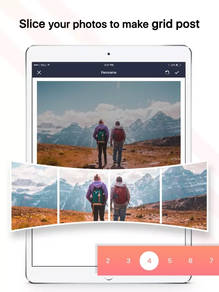 Tangkapan layar PanoSplit for insta iPad 
