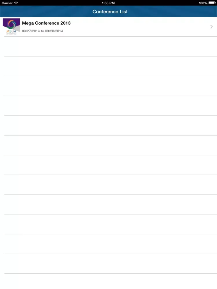 ESC20 Conferences iPad  Screenshots