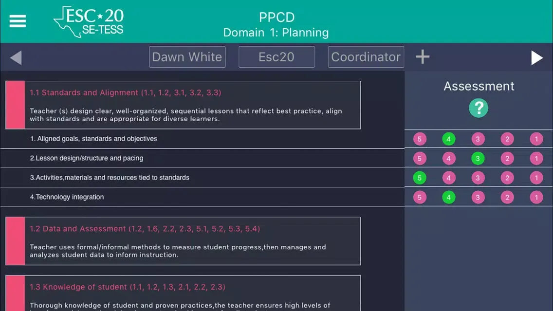 Captures d'écran de ESC20 SE-TESS Walkthrough Tool
