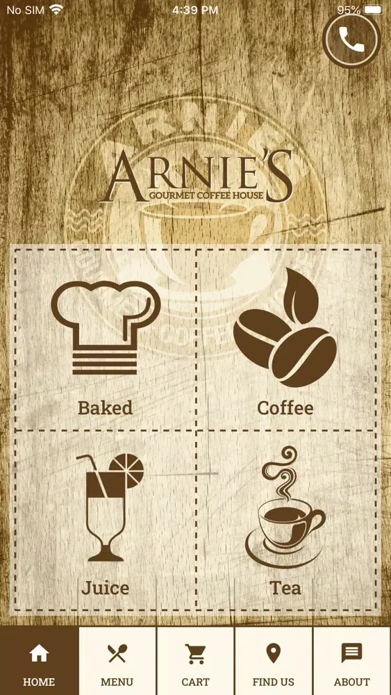 Ảnh chụp màn hình của Arnies Coffee