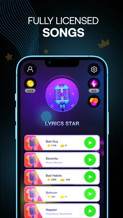 Capturas de pantalla de Lyrics Star・Song Lyrics Tiles