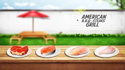 Capturas de tela do American BBQ steak & skewers grill : Outdoor barbecue cooking simulator free game
