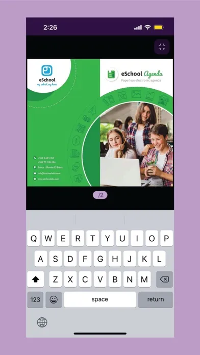 Ảnh chụp màn hình của eSchool Content