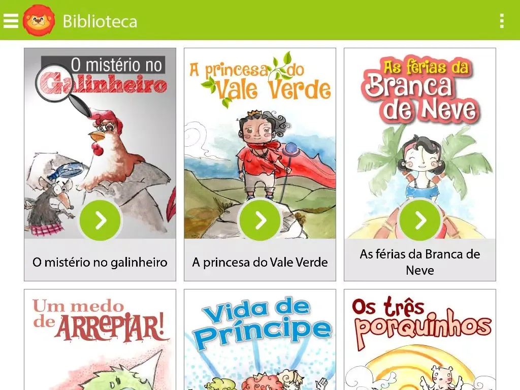 Tangkapan skrin Gobo Club Livros Infantis iPad 