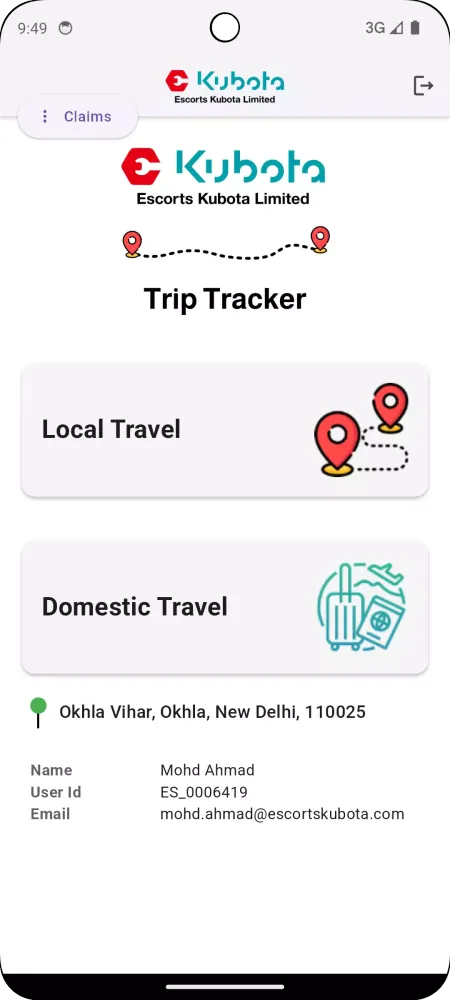 EKL Trip Tracker スクリーンショット
