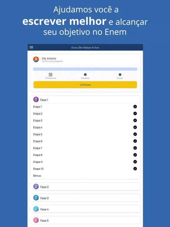 Capturas de pantalla de Escreva Bem Redação do Enem iPad 