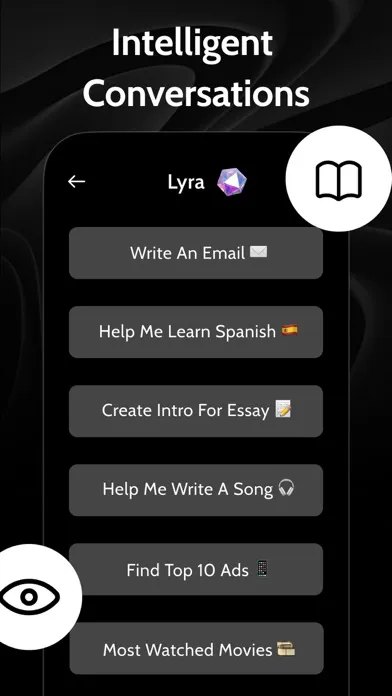 Lyra AI Chat Bot Ask & Assist Screenshots