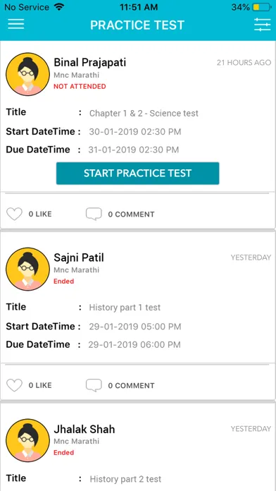 Capturas de tela do TOUCH - Digital School Diary