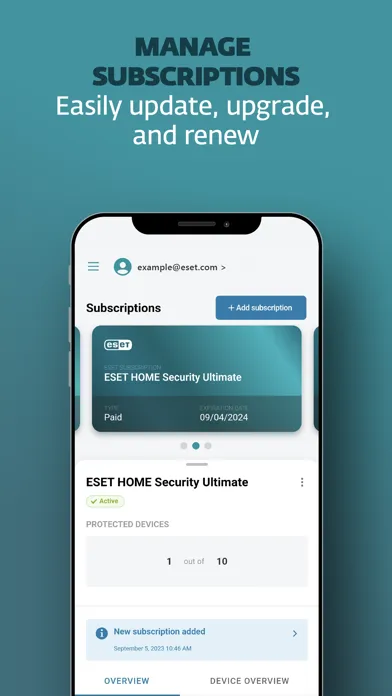 Скриншоты ESET HOME