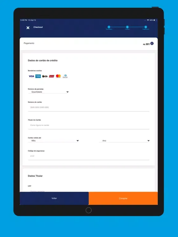 Zrzuty ekranu yzzer.com: Passagens Aéreas iPad 
