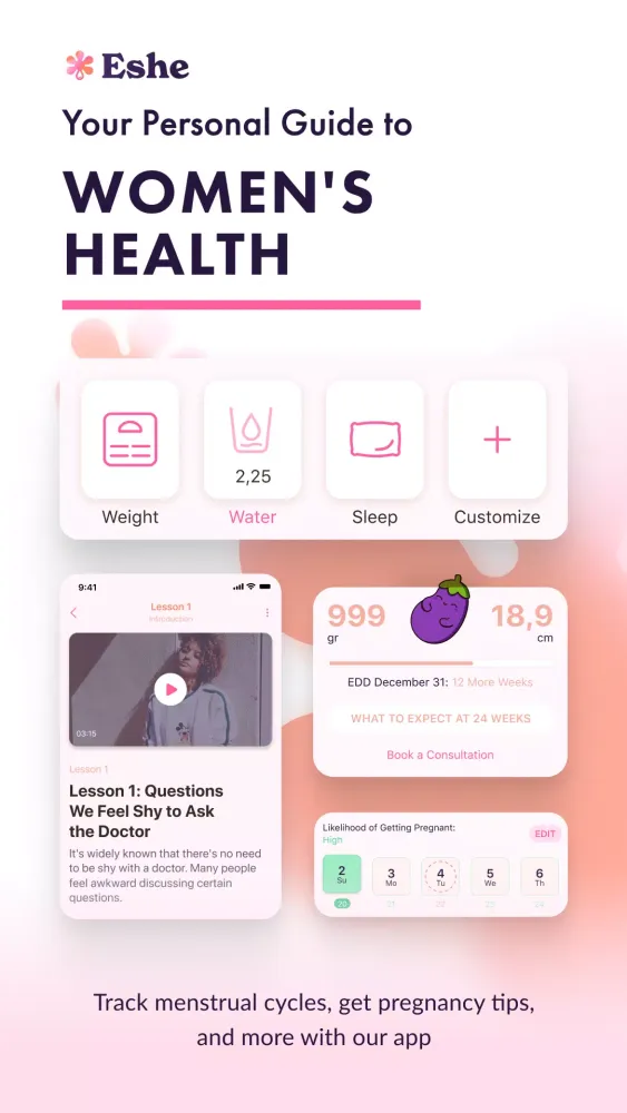 ESHE: Ovulation Calculator Screenshots