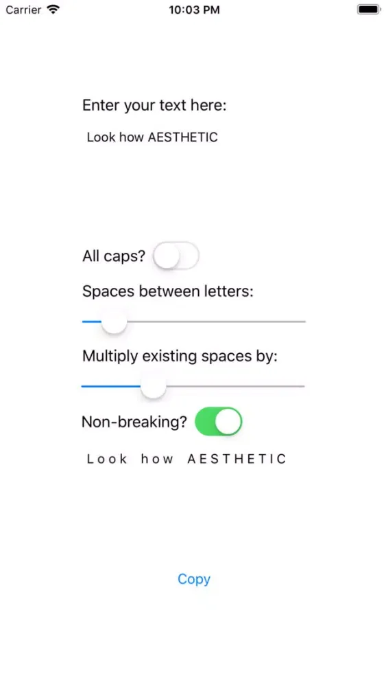 Скриншоты Aesthetic Spacing