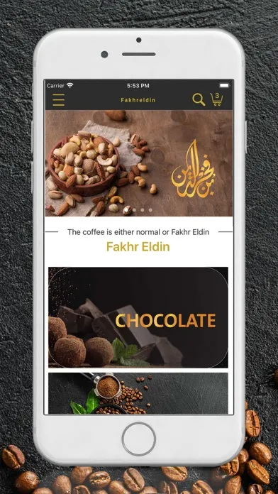 Ảnh chụp màn hình của Fakhreldin Coffee- بن فخرالدين