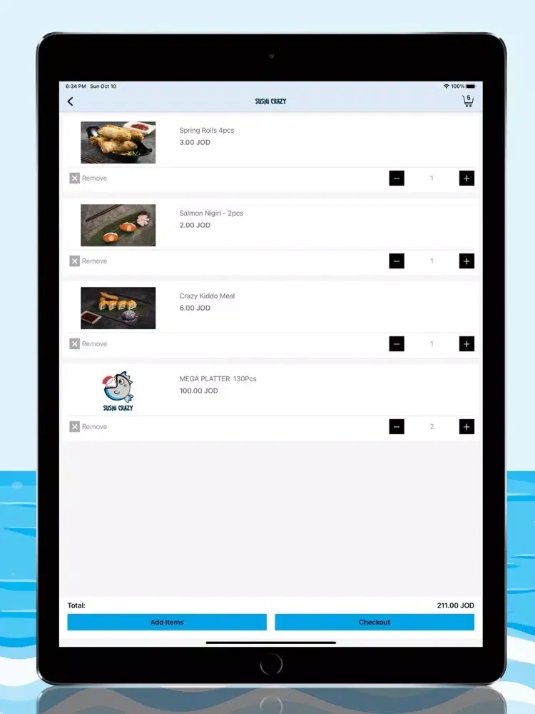 Tangkapan skrin Sushi Crazy iPad 