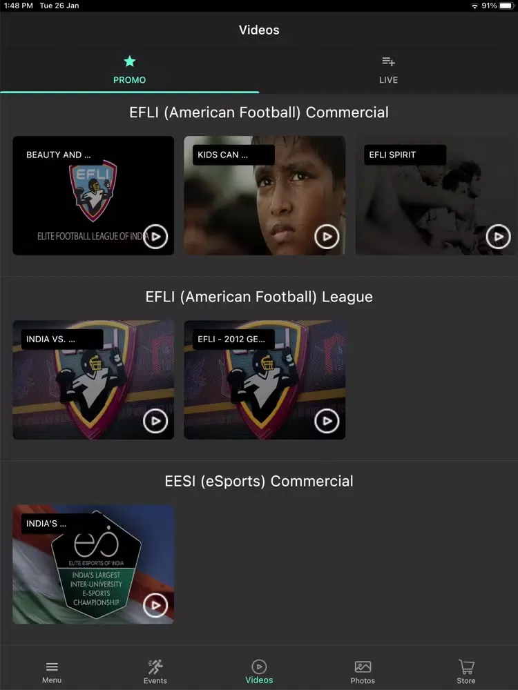 Capturas de pantalla de ESI Sports iPad 