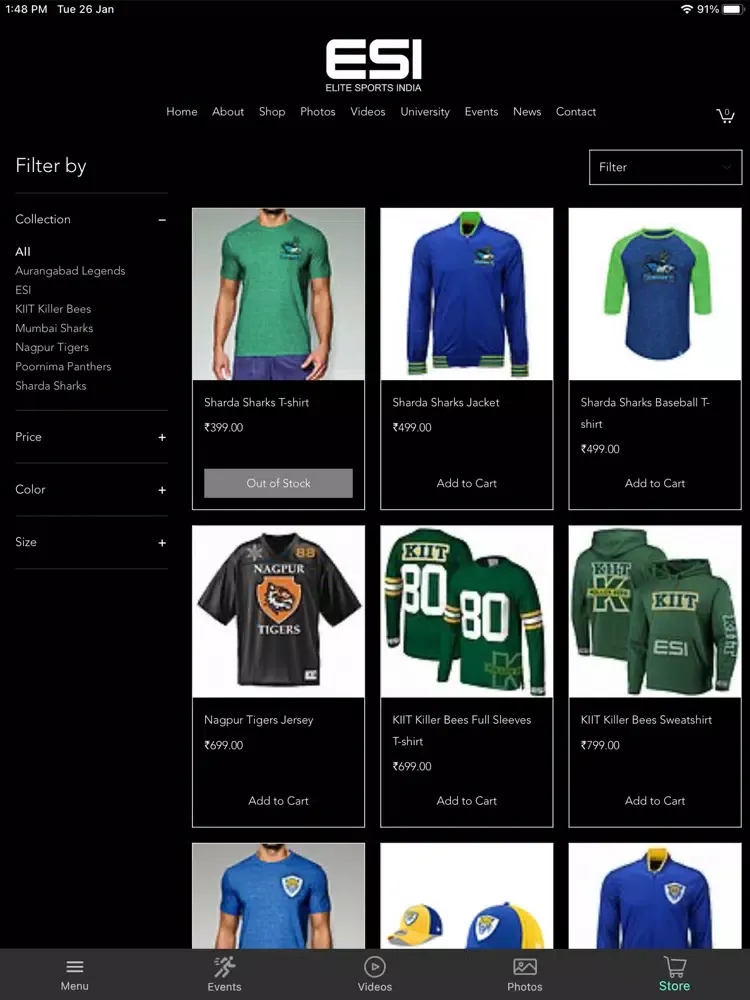Capturas de pantalla de ESI Sports iPad 