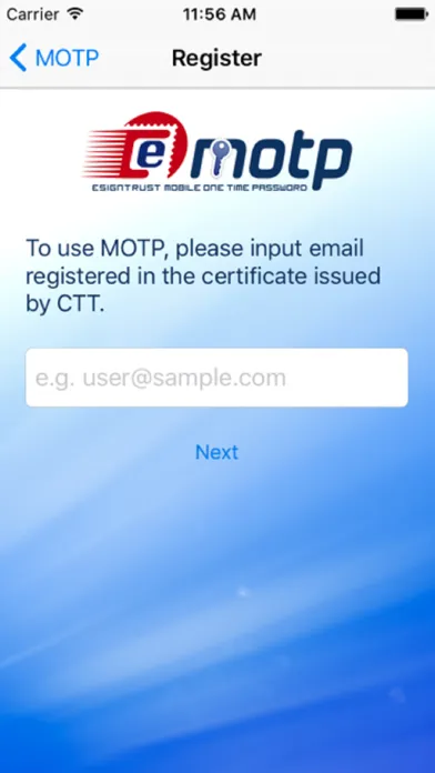 eSignTrust MOTP سکرین شاٹس